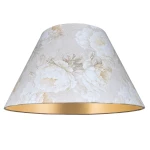 Abażur do lampy z tkaniny w kwiaty beżowe 6S E27 20/40 wys 24 PEONIE 002 premium