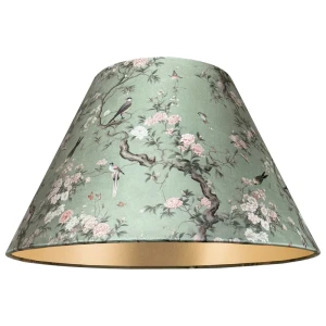 Abażur zielony stożek do lampy stojącej lub stołowej 9S E27 SIENA welur 20/45 wys 24
