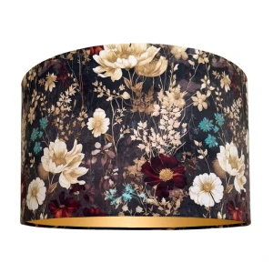 Abażur walec do lampy stojącej z wzorzystego aksamitu 14W E27 LEA welur  40 wys 25
