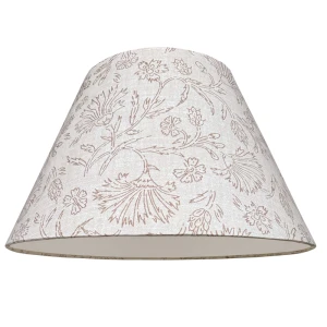 Abażur do lampy len 40 cm w kwiatowy wzór E27 20/40 wys 24 nr LINEN 006