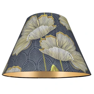 Szary abażur do lampy stojącej z wzorem 8S stożek 22/45 wys 30 POPPY GREY