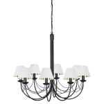 Żyrandol klasyczny czarny 8-ramienny PORSE 13521/63/KA do salonu i jadalni  