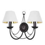 Podwójny klasyczny kinkiet na ścianę PORSE 13527/63/KA do salonu lub do przedpokoju