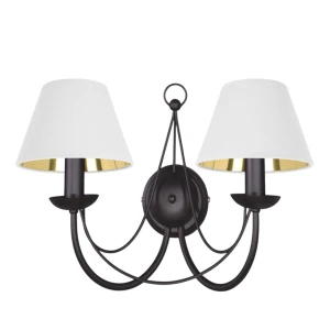 Podwójny klasyczny kinkiet na ścianę PORSE 13527/63/KA do salonu lub do przedpokoju