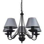 Czarny żyrandol ROMA 1397F1/02/08/AX 5-ramienny