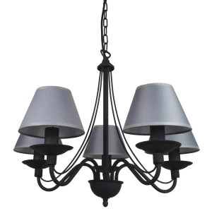 Czarny żyrandol ROMA 1397F1/02/08/AX 5-ramienny