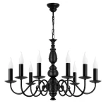 Klasyczny żyrandol świecznikowy 8-płomienny AMELIA CLASSIC O3586 W8 CZA 