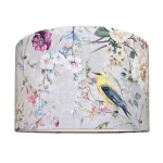 Abażur do lampy walec z weluru 14W E27 BIRD 40 wys 25 wzór w kwiaty
