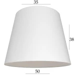 Abażur stożek 50cm do lampy podłogowej 17S biały 35/50 wys 38