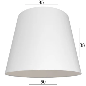 Abażur stożek 50cm do lampy podłogowej 17S biały 35/50 wys 38