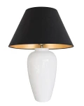 Czarno biała lampa ceramiczna BONA z abażurem 6S czarny welur