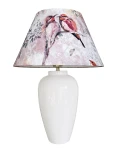Lampa ceramiczna z kolorowym abażurem w ptaszki BONA Goya