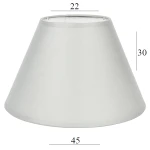 Abażur w kolorze popielatym do lampy 8S POPIEL 22/45 wys 30