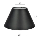ABAŻUREK do lampki stożek 3S-E27 czarny 12/25 wys 15
