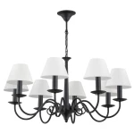 Czarny żyrandol klasyczny do salonu ASTOR 1S 1O2898 W8 CZA/1S/Le