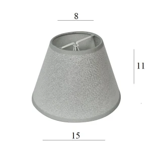 ABAŻUR do lampy stożek 1S-E14 srebrny 8/15 wys 11 