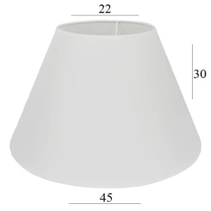 Duży abażur do lampy stojącej stożek 8S biały 22/45 wys 30