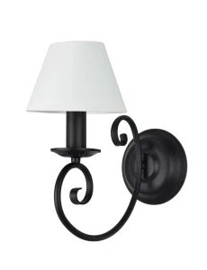 Czarny klasyczny kinkiet DOMINO O3010 K1 CZA/1S/01/Le