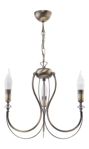 Żyrandol świecznikowy mosiądz MELENA 11633- ME 3 P/J 3-ramienny