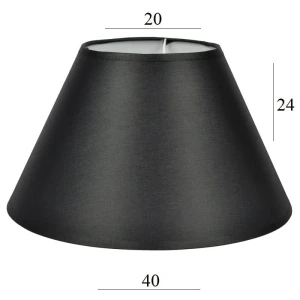 Abażur do lampy podłogowej 6S czarny 20/40 wys 24