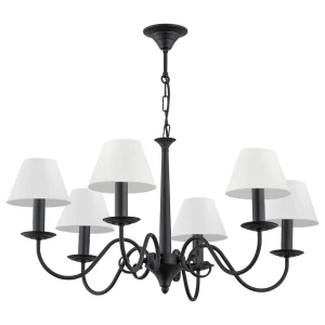 Czarny klasyczny żyrandol 6-ramienny ASTOR 1S 1O2896 W6 CZA/1S/Le