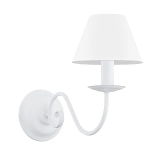 Biały kinkiet z abażurem ASTOR 1S 1O2890 K1 BIA/1S/Le