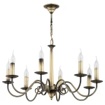 Prowansalski patynowany żyrandol świecznikowy ASTOR 1O2898 W8 PAT/Le 8-płomienny