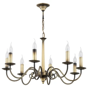 Prowansalski patynowany żyrandol świecznikowy ASTOR 1O2898 W8 PAT/Le 8-płomienny