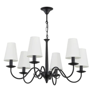 Klasyczna czarna lampa wisząca ASTOR 2S 1O2896 W6 CZA/2S/Le
