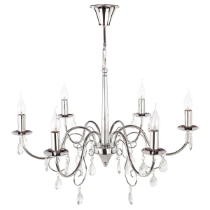 Żyrandol świecznikowy do salonu VELEA 1O1956 CH/Le 6-płomienny