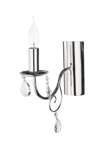 Kinkiet świecznikowy z kryształkami VELEA 1O1950 CH/Le