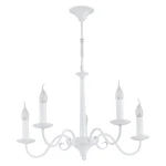 Świecznikowy żyrandol w stylu klasycznym ASTOR 1O2895 W5 BIA/Le 5-płomienny