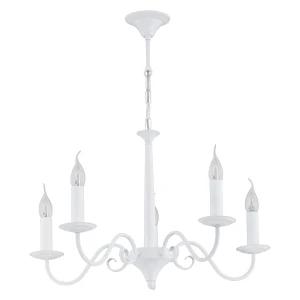 Świecznikowy żyrandol w stylu klasycznym ASTOR 1O2895 W5 BIA/Le 5-płomienny