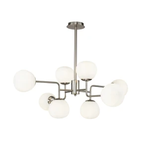 Luksusowy nowoczesny żyrandol  srebrny ERIK MOD1221-PL-08-N/MA 8-płomienny