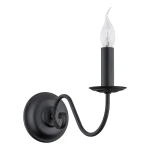 Klasyczny czarny kinkiet świecznikowy ASTOR 1O2890 K1 CZA/Le