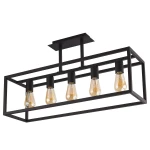 Stylowa lampa sufitowa do salonu CRETO 19047 BL/N 5-punktowa