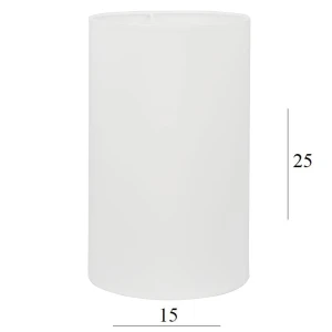 Abażur walec do lampki 3W-E27 biały 15/25