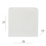 Abażur prostopadłościan do lampy 5K-E27 26/15 wys 25