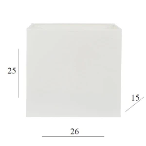 Abażur prostopadłościan do lampy 5K-E27 26/15 wys 25