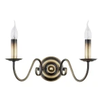 Patynowany kinkiet świecznikowy ASTOR 1O2891 K2 PAT/Le