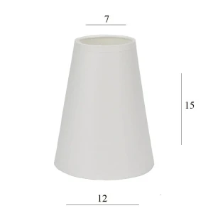 ABAŻUR do lampki stożek 2S-E14 biały 7/12 wys 15