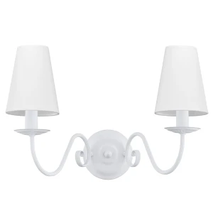 Biały stylowy kinkiet ASTOR 2S 1O2891 K2 BIA/2S/Le