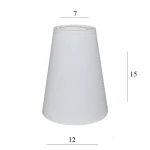 ABAŻUR do lampki stożek 2S-E14 biały  PCV 7/12 wys 15