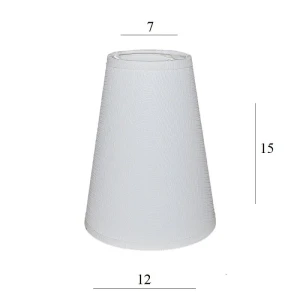 ABAŻUR do lampki stożek 2S-E14 biały  PCV 7/12 wys 15
