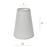 ABAŻUR do lampy żyrandola 2S-E14 popiel 7/12 wys 15 