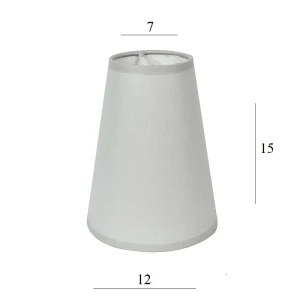 ABAŻUR do lampy żyrandola 2S-E14 popiel 7/12 wys 15 