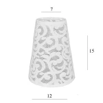 ABAŻUR do żyrandola stożek 2S-E14 koronka 7/12 wys 15 