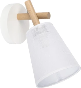 Nowoczesny drewniany kinkiet WAIO WHITE 1818/TK