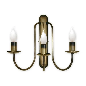 Patynowany kinkiet świecznikowy KANDILEB 1192/K3/Le 