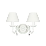 Podwójny biały kinkiet z kryształkami VIOLA KRYSZTAŁ O3001 K2 BIA/K/1S/01/Le